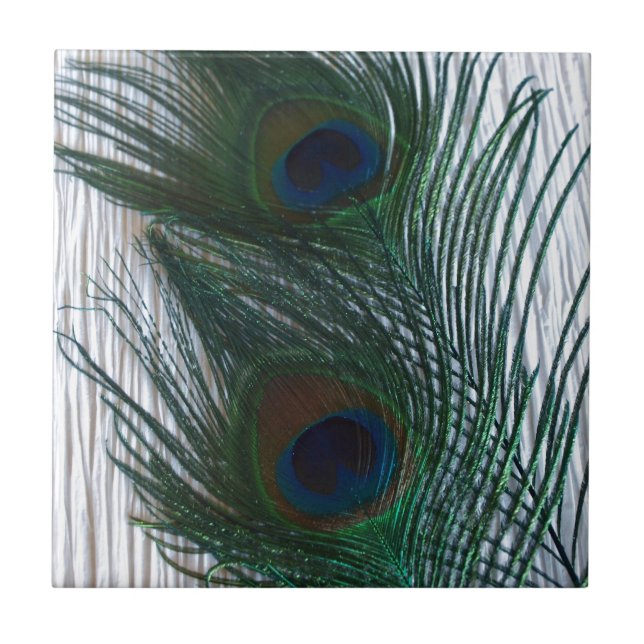 Azulejo De Cerâmica Pavão com branco (Frente)