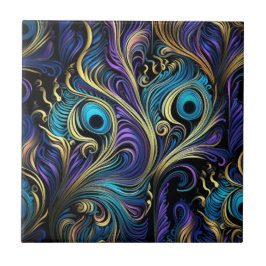 Azulejo De Cerâmica Pavão - Padrão Colorido