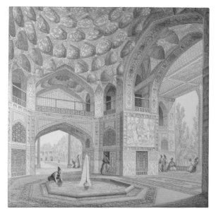 Azulejo De Cerâmica Pavilhão dos oito paraíso, em Isfahan, de