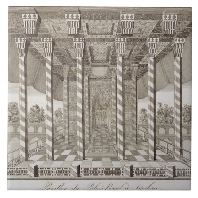 Azulejo De Cerâmica Pavilhão em Royal Palace em Isfahan, 'de Voy (Frente)