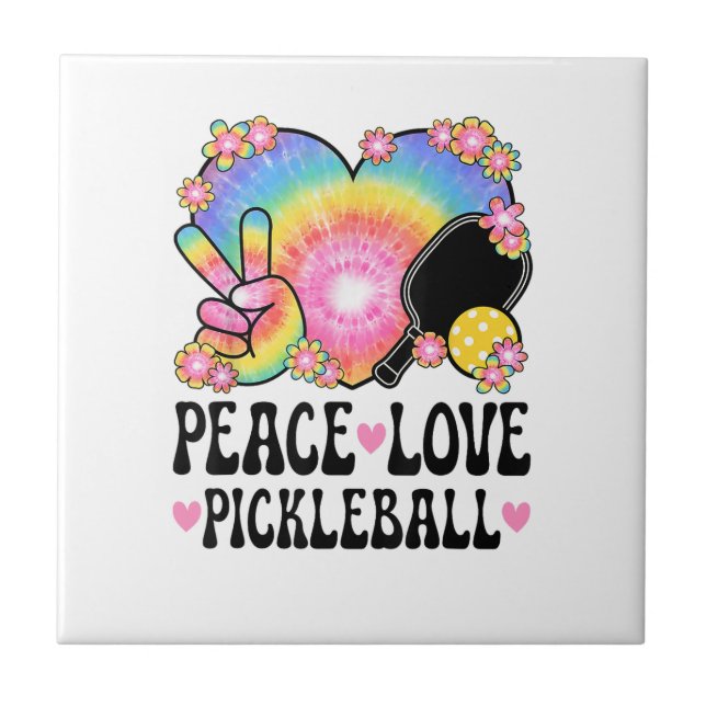 Azulejo De Cerâmica Paz Amor Pickleball (Frente)
