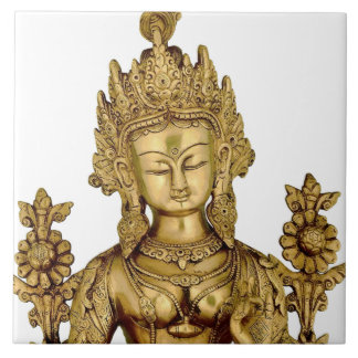 Azulejo De Cerâmica Paz budista da arte de Tibet da ioga da deusa de
