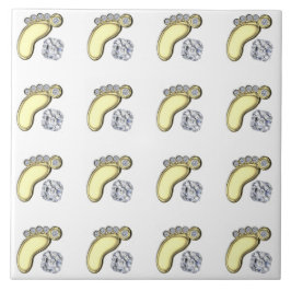 Azulejo De Cerâmica Pé de Bebê