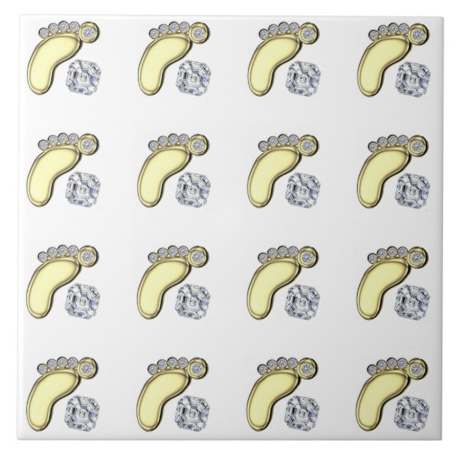 Azulejo De Cerâmica Pé de Bebê (Frente)