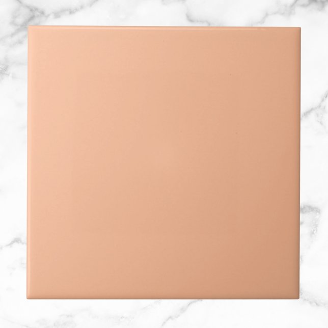 Azulejo De Cerâmica Peach Fuzz Solid Color (Criador carregado)