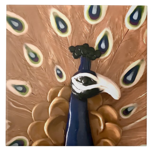 Azulejo De Cerâmica Peacock (Frente)