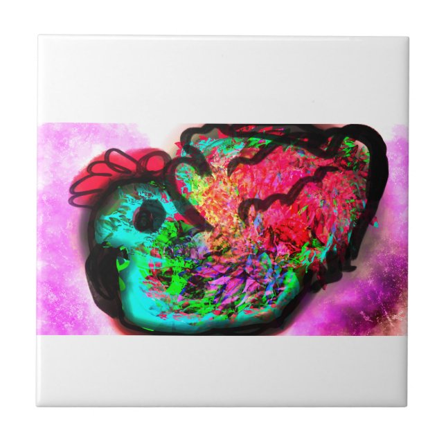 Azulejo De Cerâmica Peacock (Frente)