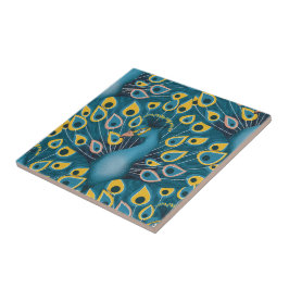 Azulejo De Cerâmica Peacock Chic