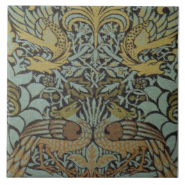 Azulejo De Cerâmica Peacock e Dragon (por William Morris)