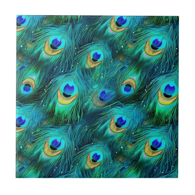 Azulejo De Cerâmica Peacock Glory (Frente)