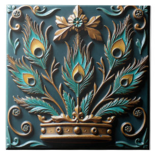 Azulejo De Cerâmica Peacock Queen