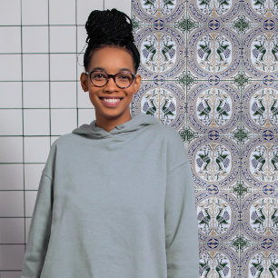 Azulejo De Cerâmica Peacocks Symbolism Belle Epoque Art Deco