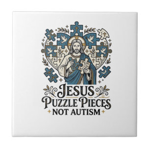 Azulejo De Cerâmica Peças do Quebra-Cabeça de Jesus Não Autismo Peças 
