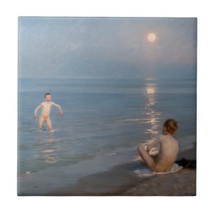 Azulejo De Cerâmica Peder Severin Kroyer - Boys Bathing em Skagen