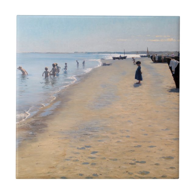 Azulejo De Cerâmica Peder Severin Kroyer - Dia de Verão em Skagen Beac (Frente)