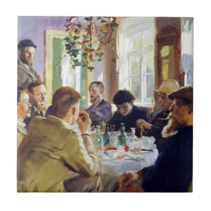 Azulejo De Cerâmica Peder Severin Kroyer - Hora do almoço