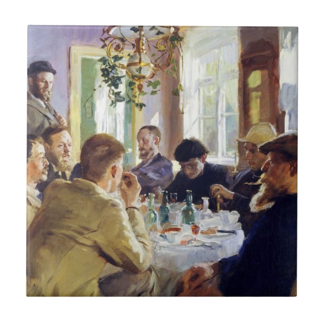Azulejo De Cerâmica Peder Severin Kroyer - Hora do almoço (Frente)