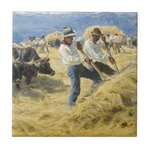 Azulejo De Cerâmica Peder Severin Kroyer - Threshing in the Abruzzi