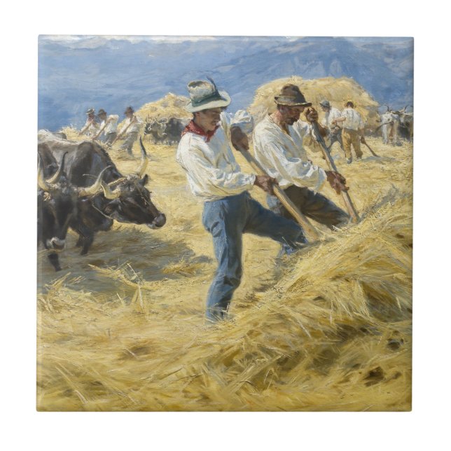 Azulejo De Cerâmica Peder Severin Kroyer - Threshing in the Abruzzi (Frente)