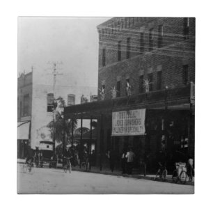 Azulejo De Cerâmica Pedestres, ciclistas, e cavalo-carruagems