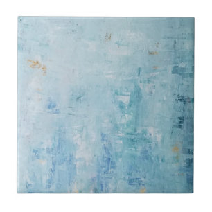 Azulejo De Cerâmica Pedra Azul Elegante e Dourada