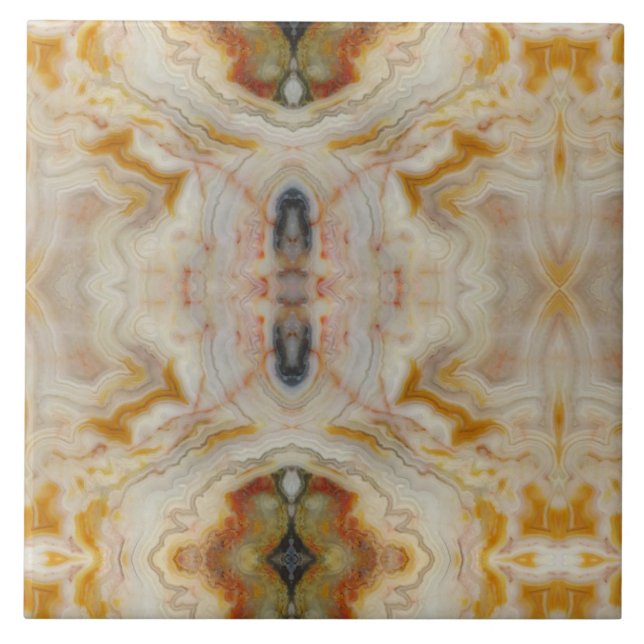 Azulejo De Cerâmica Pedra de Agate Natural, Cores Autênticas e Design (Frente)