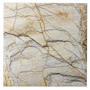 Azulejo De Cerâmica Pedra Mable Castanho e Preto Texturizada
