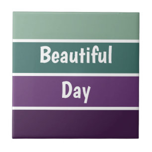 Azulejo De Cerâmica Pedra Verde E Roxo