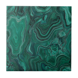 Azulejo De Cerâmica Pedra Verde Malachite