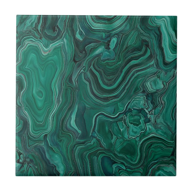 Azulejo De Cerâmica Pedra Verde Malachite (Frente)