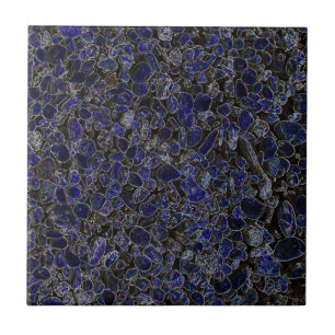 Azulejo De Cerâmica Pedras Azuis Sapphire com Brilho