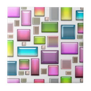 Azulejo De Cerâmica Pedras preciosos e mãe de pérolas