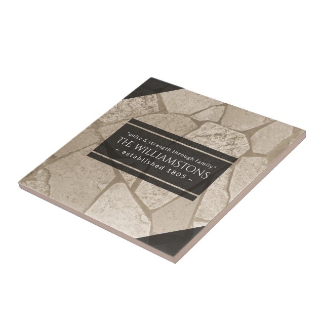 Azulejo De Cerâmica Pedras Rachadas Toneladas De Sepia Elegante (Lateral)