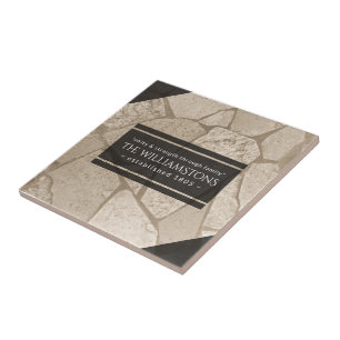 Azulejo De Cerâmica Pedras Rachadas Toneladas Elegantes Sepia