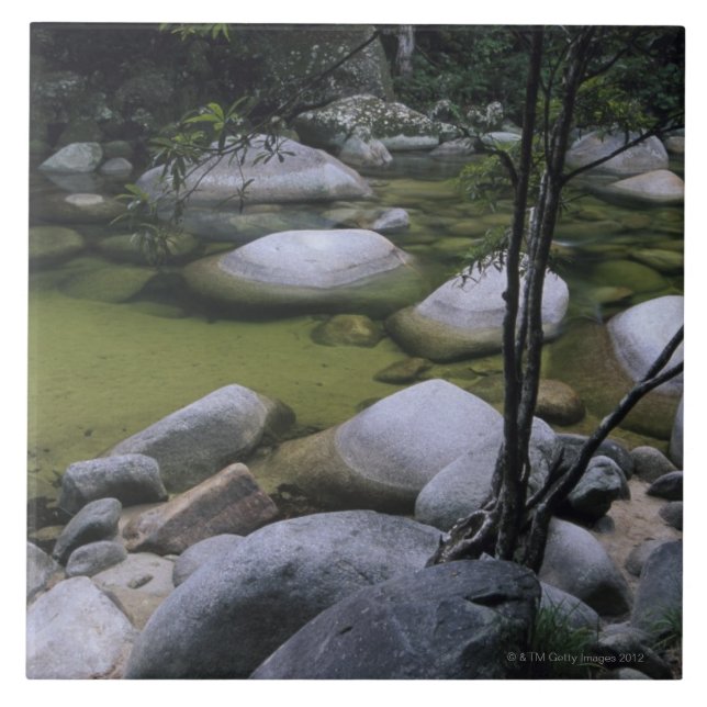 Azulejo De Cerâmica Pedregulhos do granito no rio (Frente)