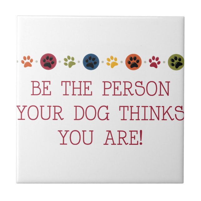 Azulejo De Cerâmica Pegadas de Animais de Pet (Frente)