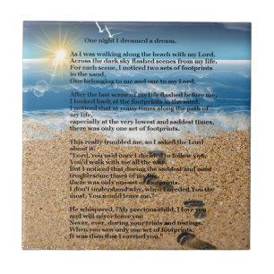 Azulejo De Cerâmica Pegadas na areia