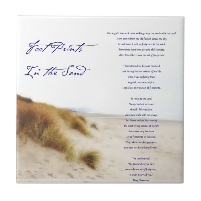 Azulejo De Cerâmica pegadas na areia (Frente)