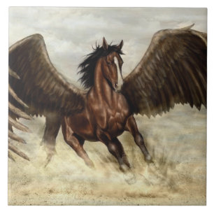 Azulejo De Cerâmica Pegasus na asa