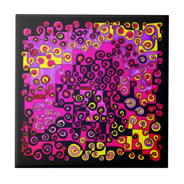 Azulejo De Cerâmica Pegue-me se puder Pinky! (Frente)