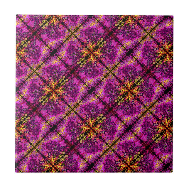 Azulejo De Cerâmica Pegue-me se puder Pinky! labirinto arco-íris (Frente)