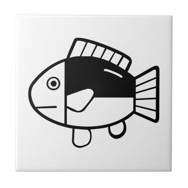 Azulejo De Cerâmica Peixe (Frente)
