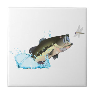 Azulejo De Cerâmica Peixe de Baixo Após Dragonfly