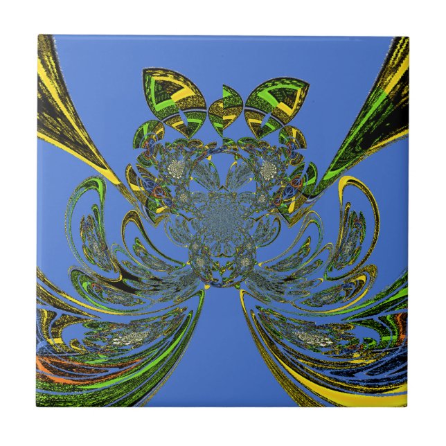 Azulejo De Cerâmica Peixe de penas (Frente)