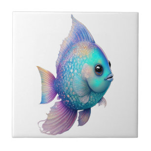 Azulejo De Cerâmica Peixes de cores cristalinas