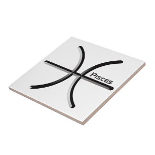 Azulejo De Cerâmica PEIXES, Design abstrato do Sinal Zodíaco, T-Shi