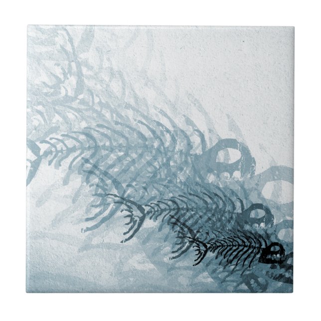 Azulejo De Cerâmica Peixes E Ossos (Frente)