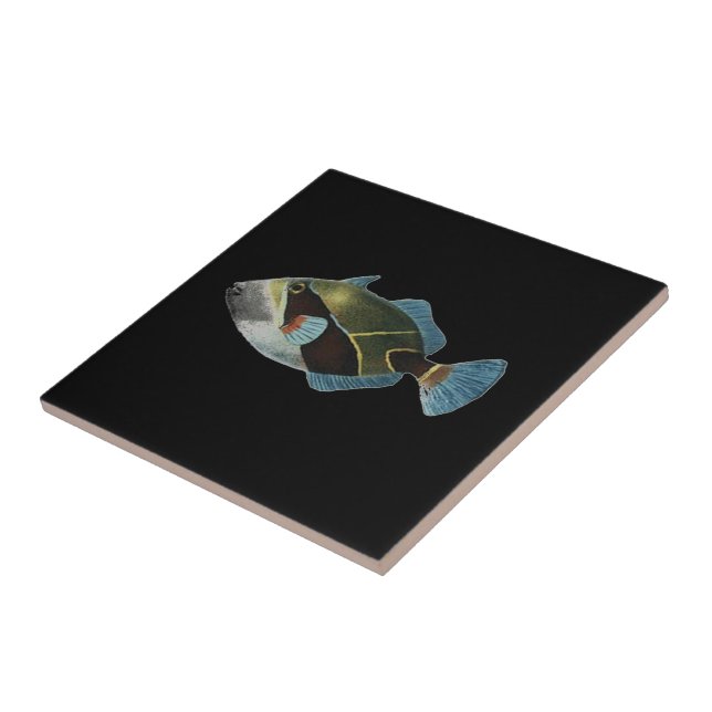 Azulejo De Cerâmica Peixes havaianos do estado - Humuhumunukunukuapuaa (Lateral)