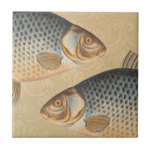 Azulejo De Cerâmica Peixes+trabalho de arte+design+pesca+pesca+pesca