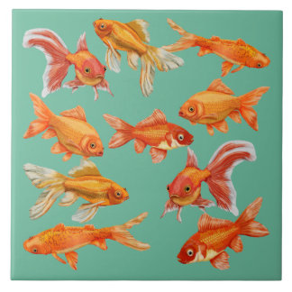 Azulejo De Cerâmica Peixinho dourado